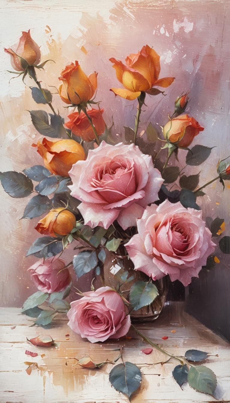 AI Generated Image of Blooming Roses
