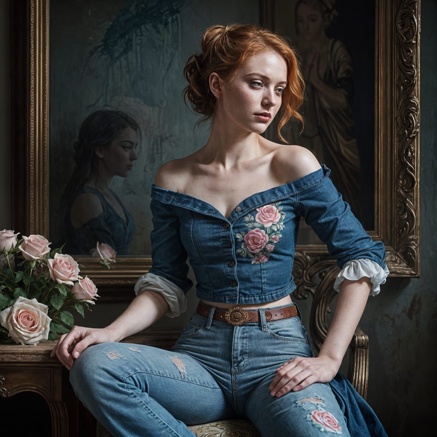 Baroque Portrait of a Woman with Modern Style