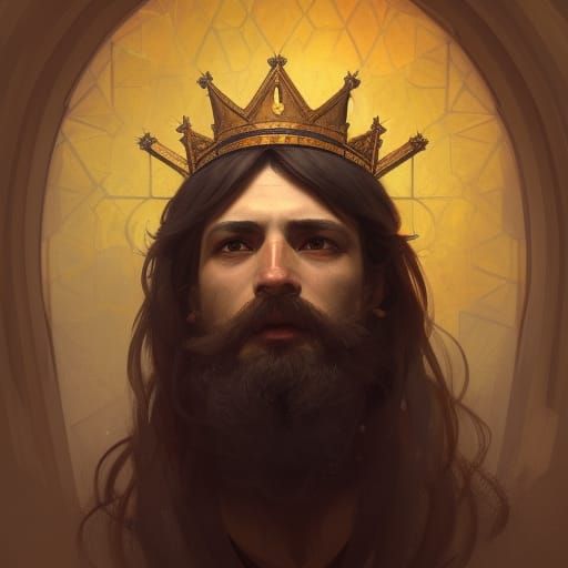King David Portrait in Hyperdetailed Lighting