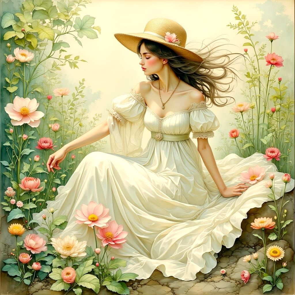 Cozy Pastel Scene of Peace and Contentment