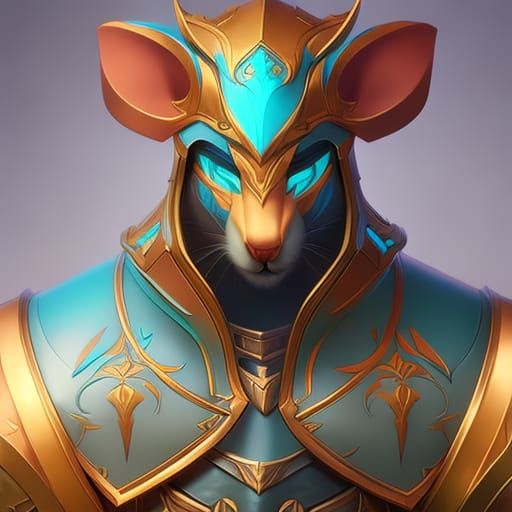 Armored Ysoki Knight Portrait