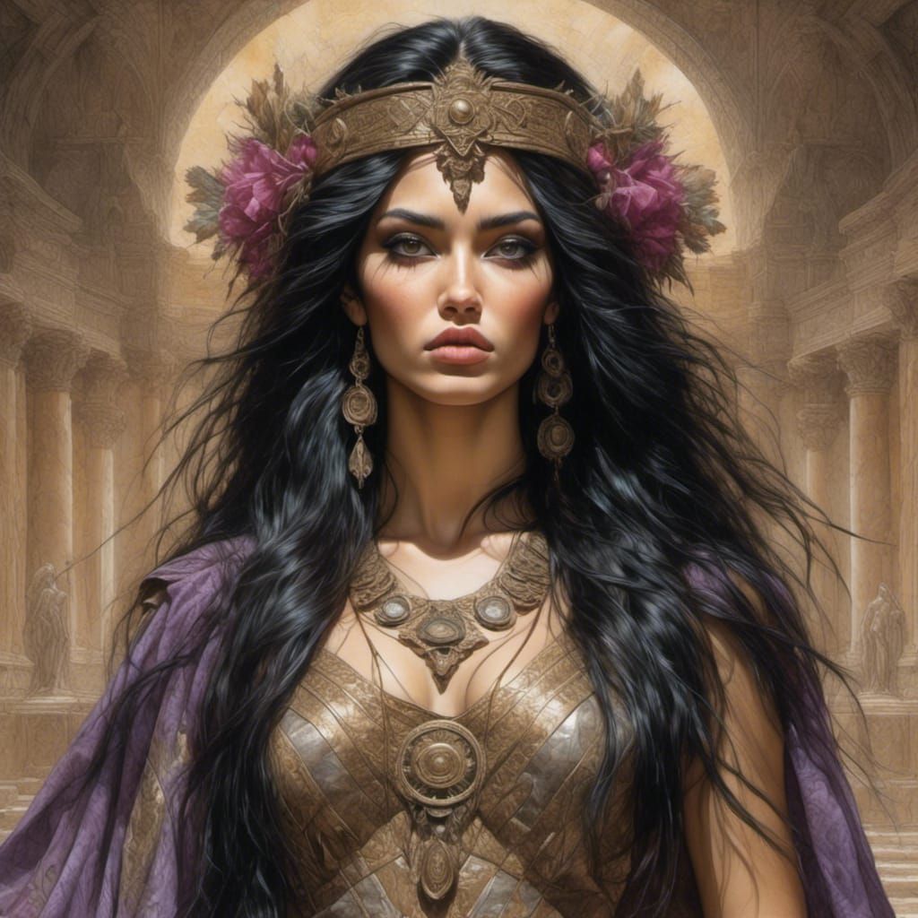Goddess Portrait in Swords and Sorcery Style