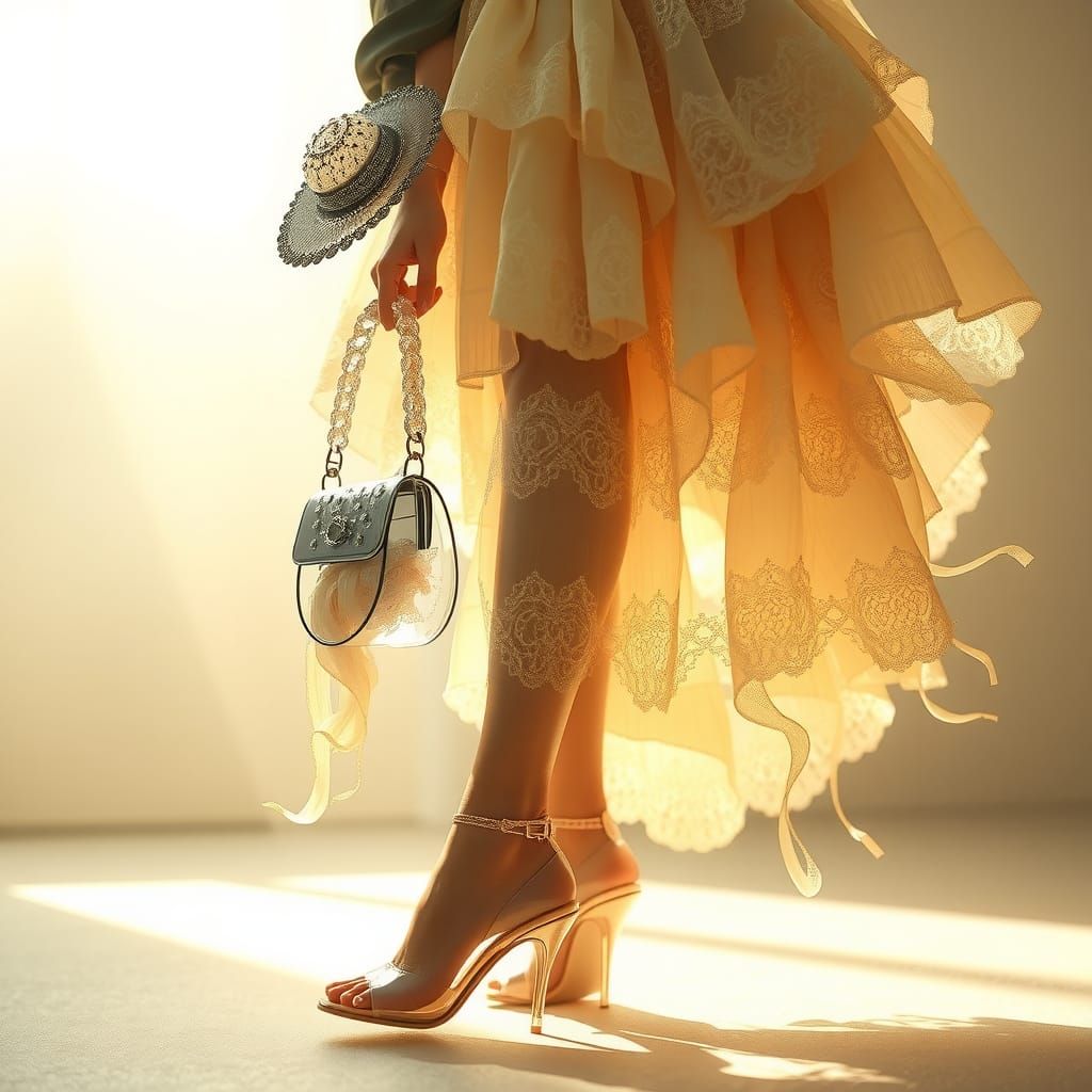 Jellyfish Fashion Model in Dreamy Light