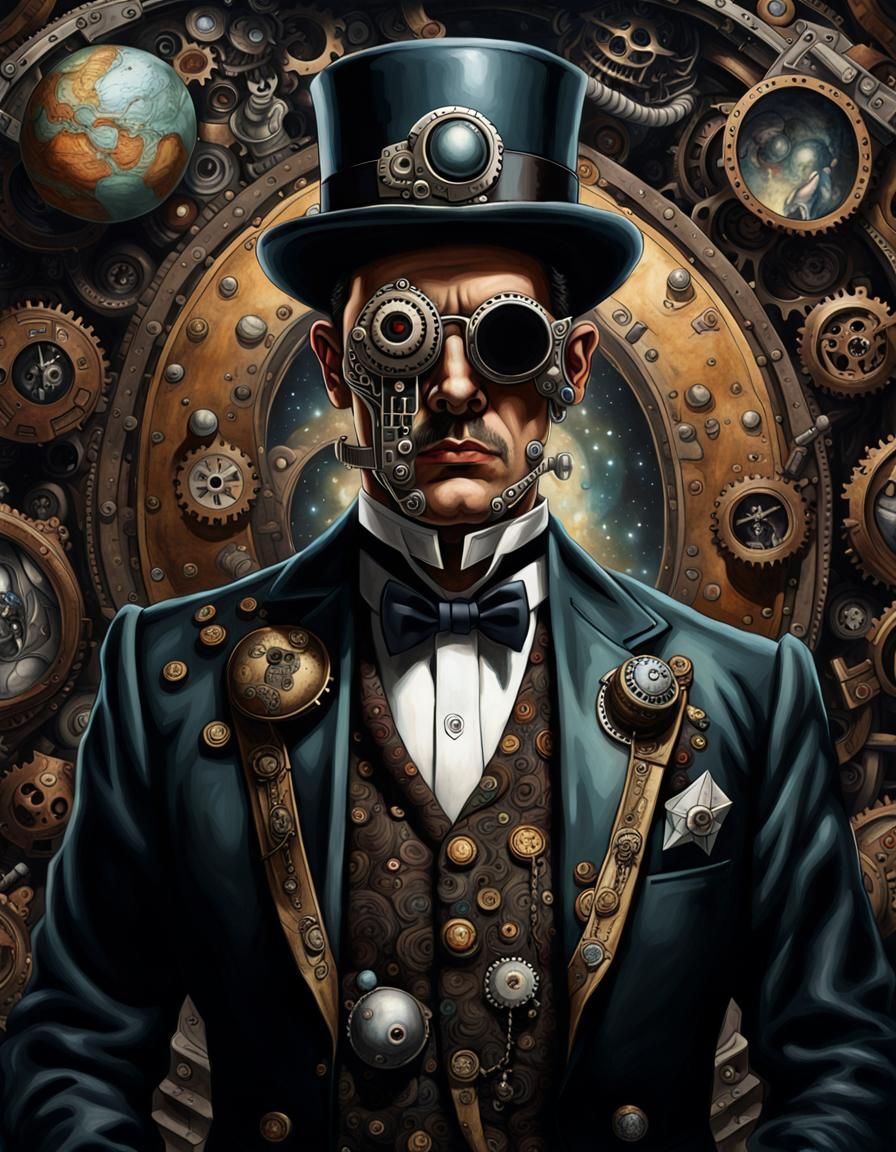 Steampunk Mafioso in Ominous Space