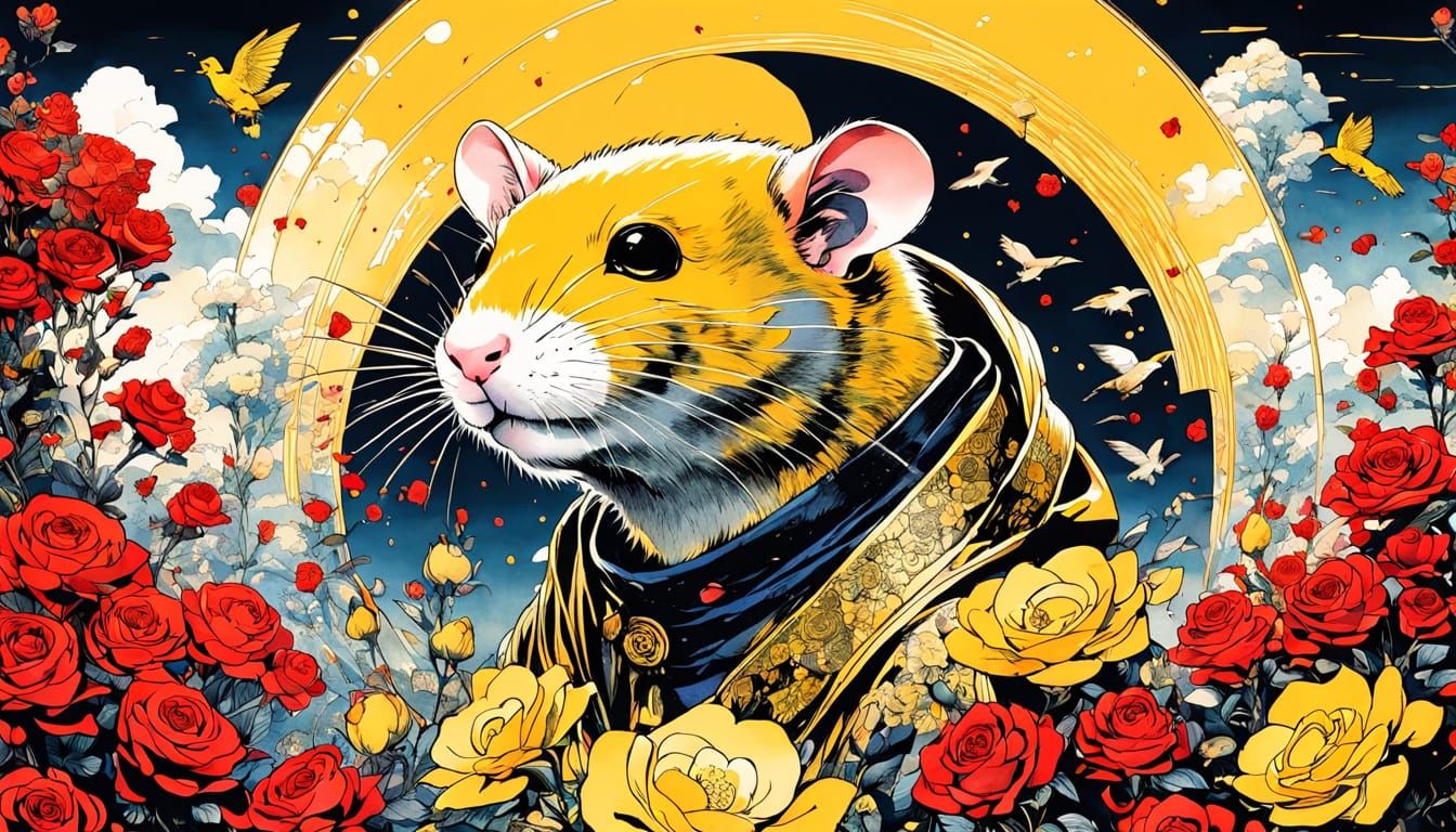 Surreal Spring Dreamscape in Watercolor Style