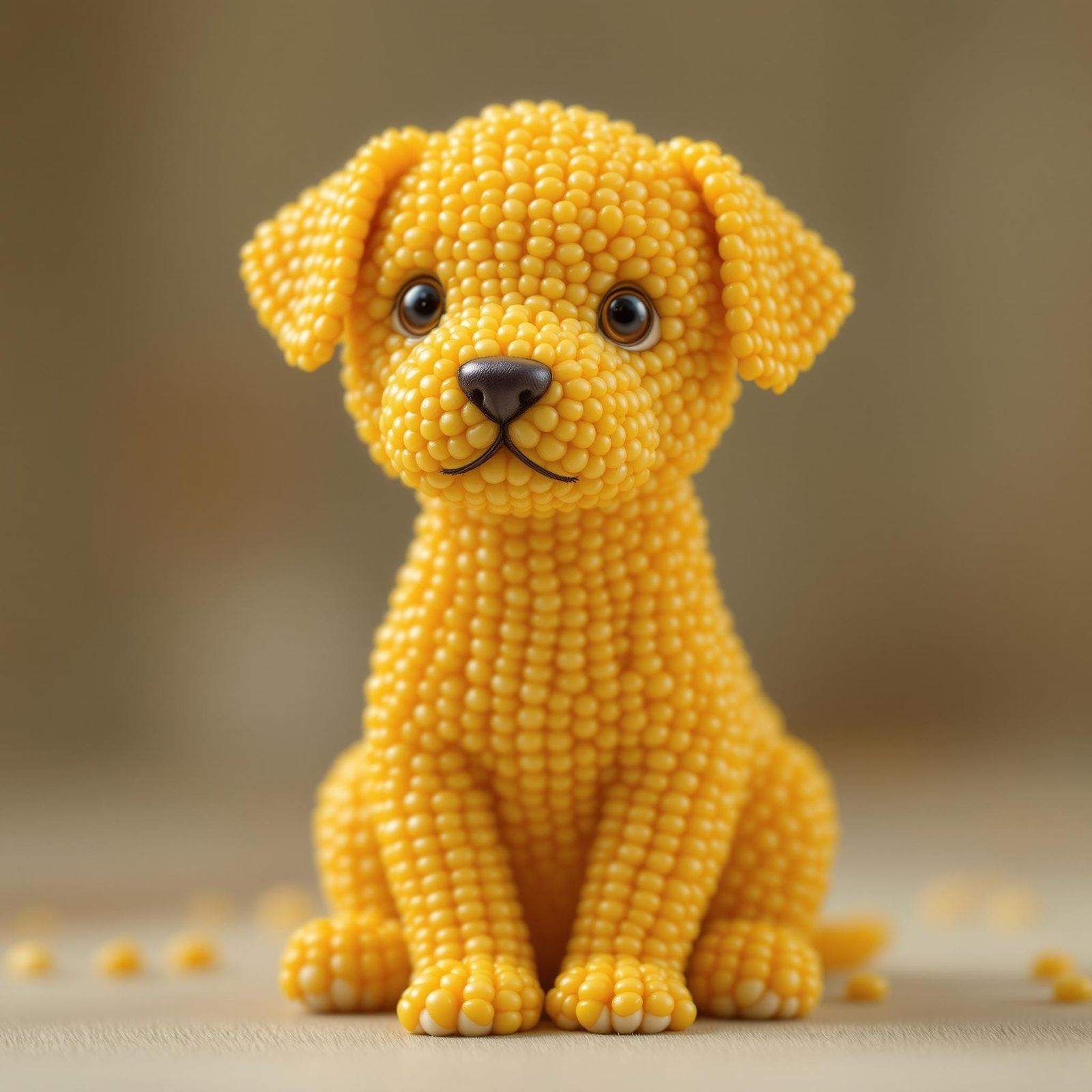 Corn Kernel Puppy: A Photorealistic AI Creation
