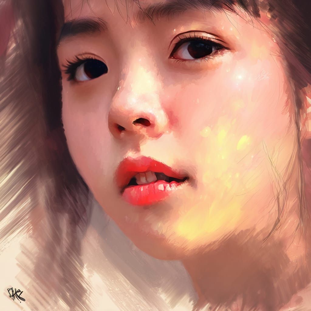 Fleeting Impressionism Portrait in Anime Style