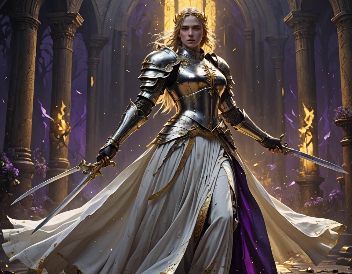 Joan of Arc: Dark Fantasy Masterpiece in 8k