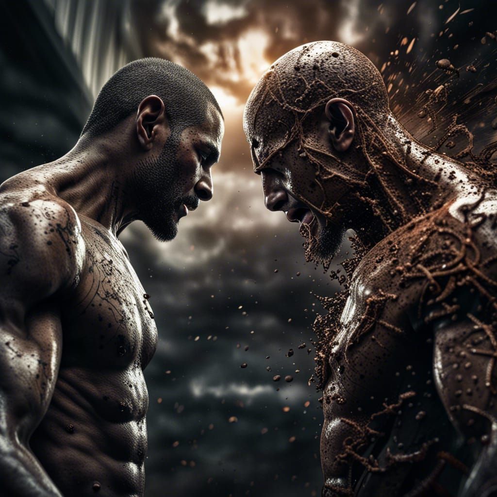 Duality of Love and Anger in Hyperrealistic Style