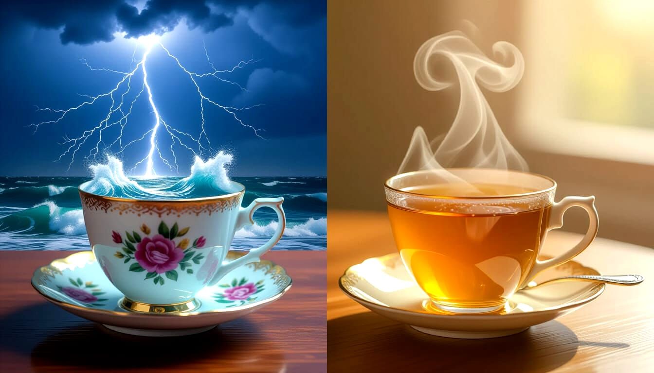 Storm and Calm in a Teacup: Surreal Photorealism