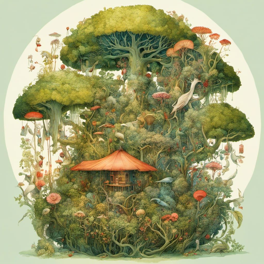 Entangled Forest: Art Brut Botanical Illustration