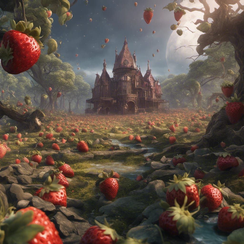 Fantastical Strawberry Fields Forever: Matte Painting