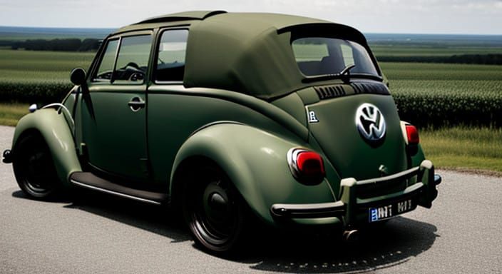 Rugged VW Off-Roadster in Army Green