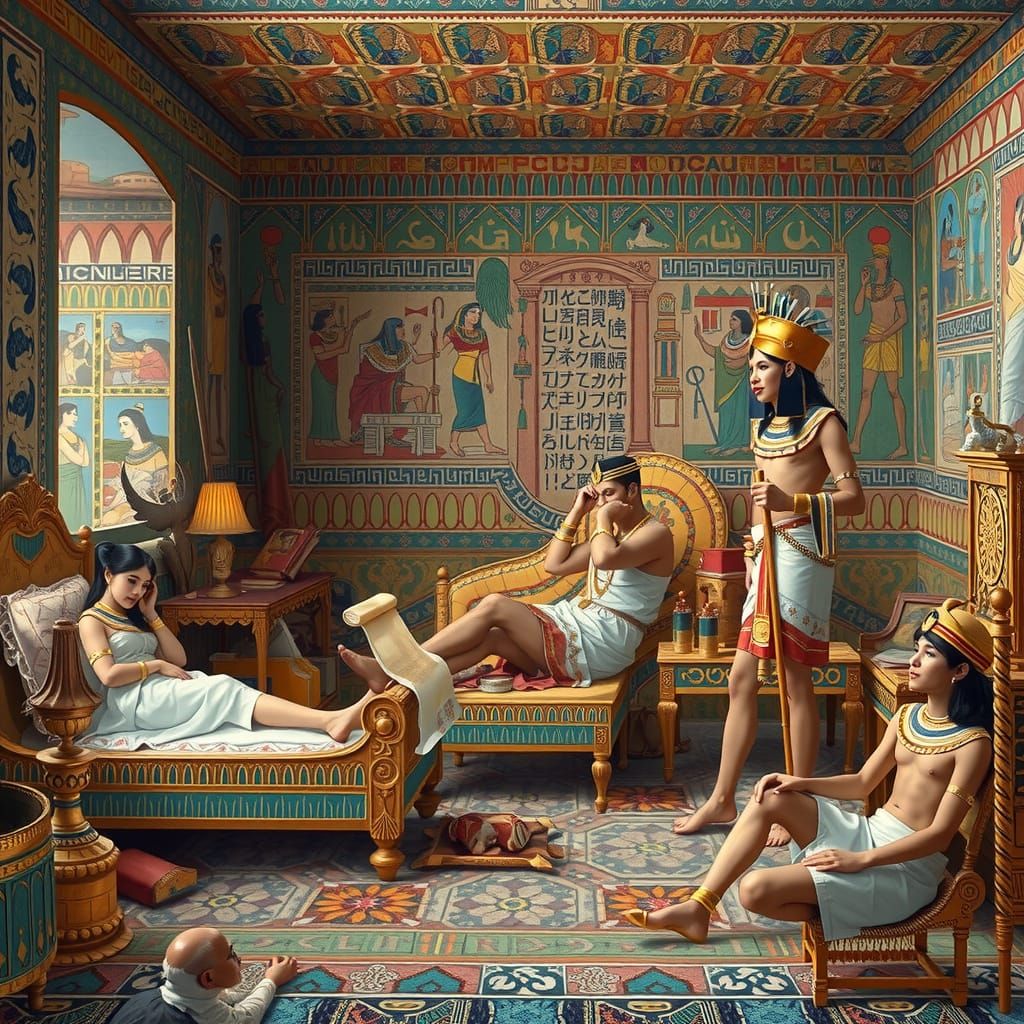Ancient Egyptian Palace in Luxurious Decor