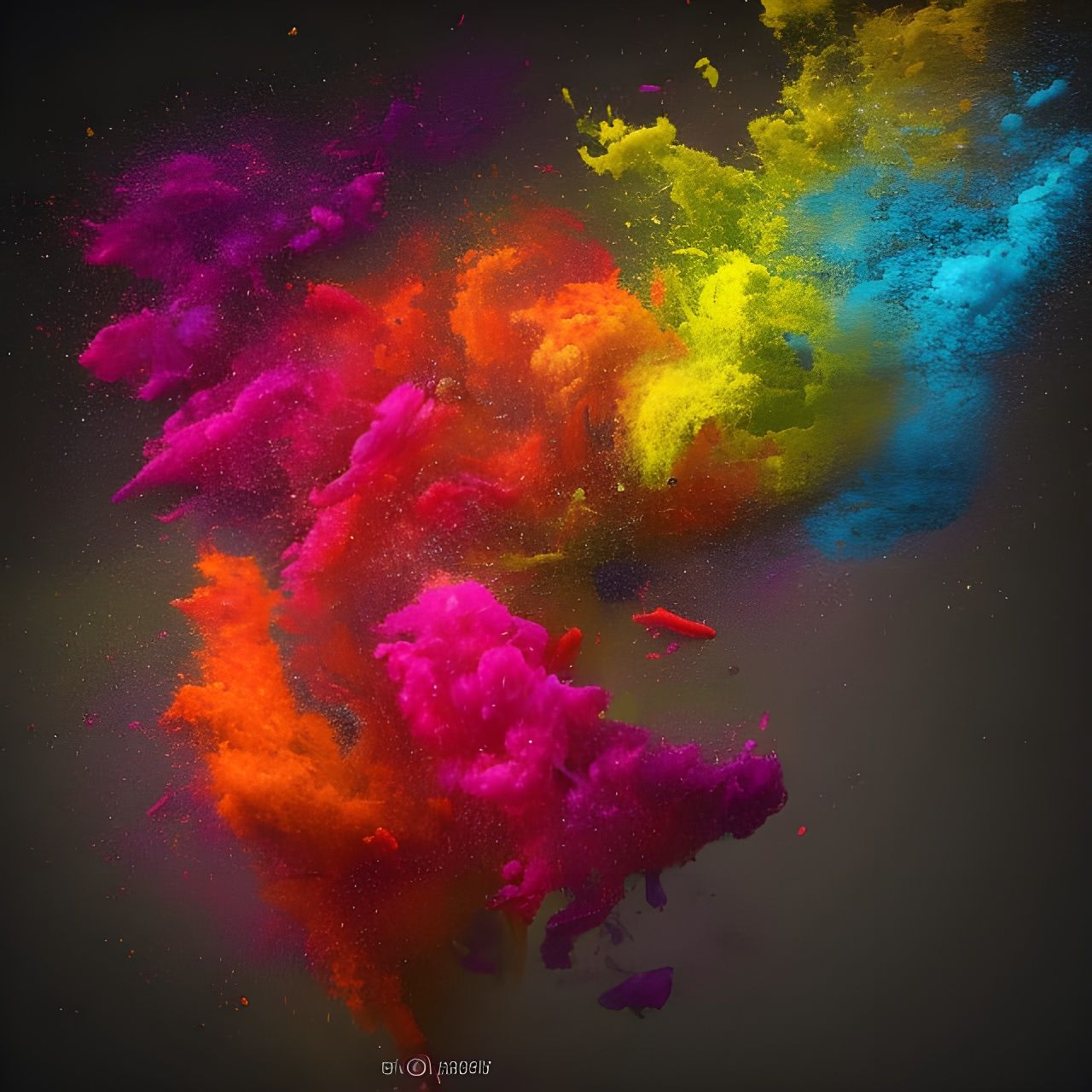 Hyperrealistic Colorful Explosion in Fantasy Art Style