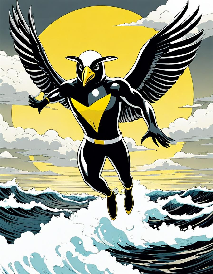 Penguin Man Flies High: A Comic Book Superhero