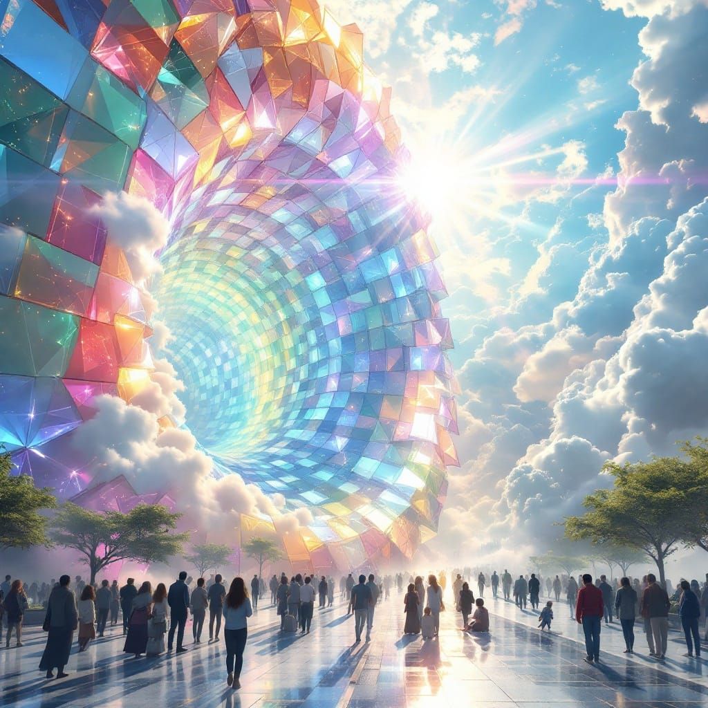 City Portal Descends from Heaven to Lead Humans Home