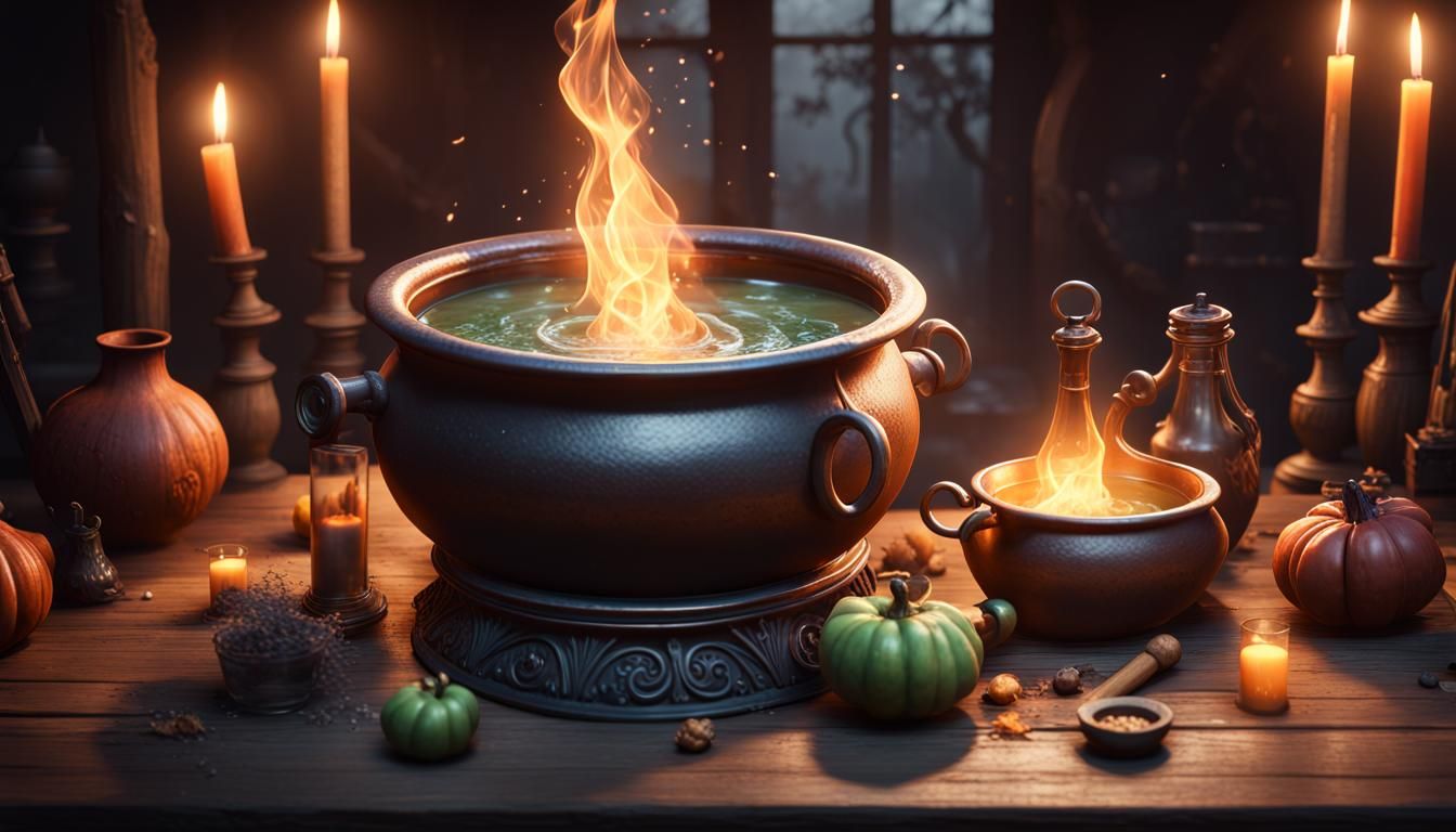 Witch's Cauldron: 3D Game Cinematic Graphics