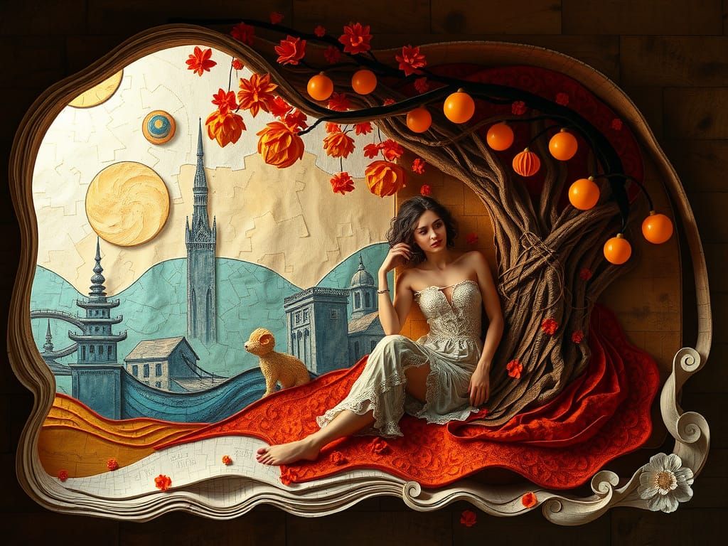 Steampunk Anamorphism of Two Figures