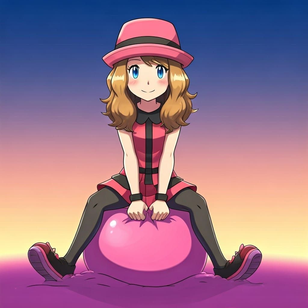 Pokémon Trainer Serena in Joyful Hopper Ball Moment