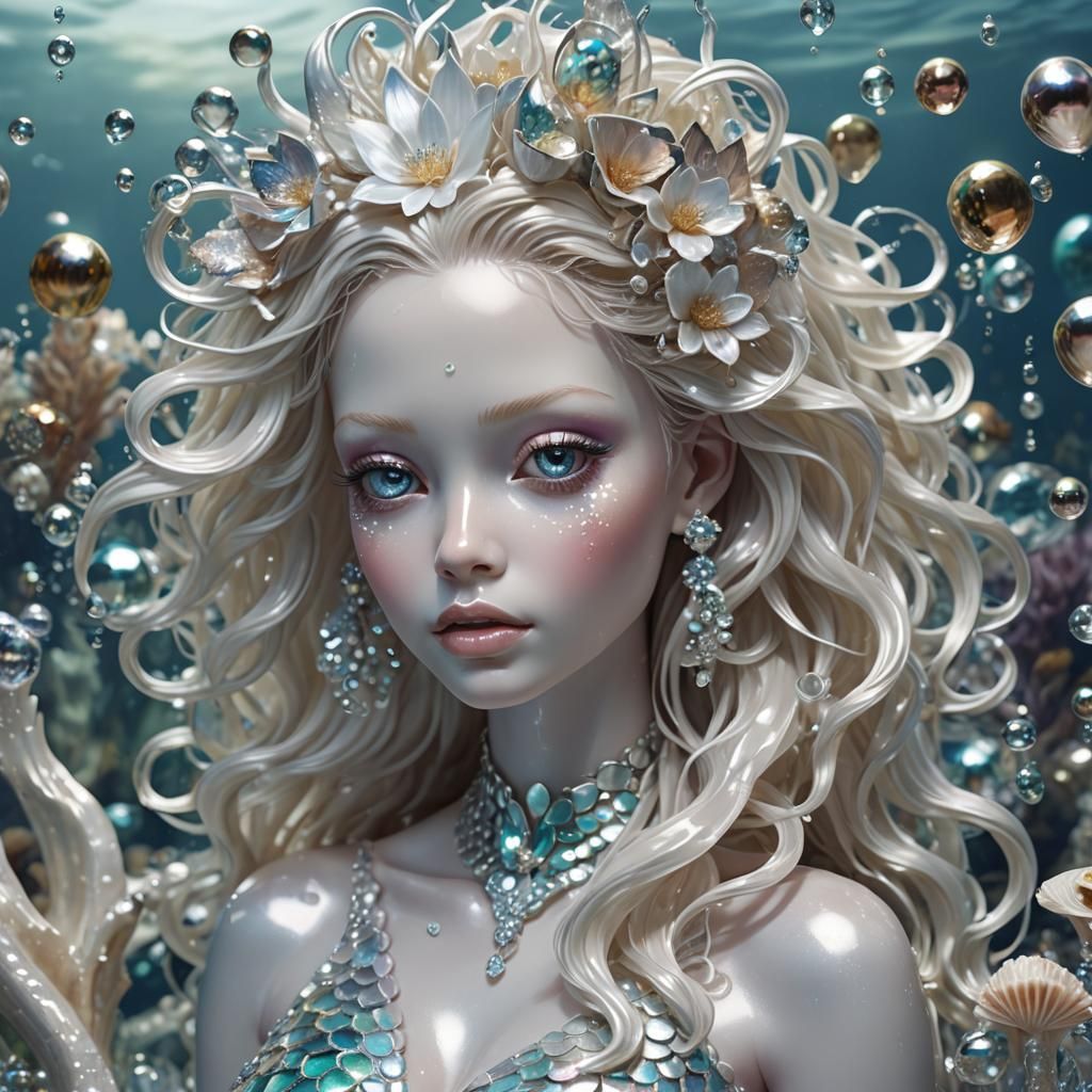 Mermaid-Glass Figurine #227