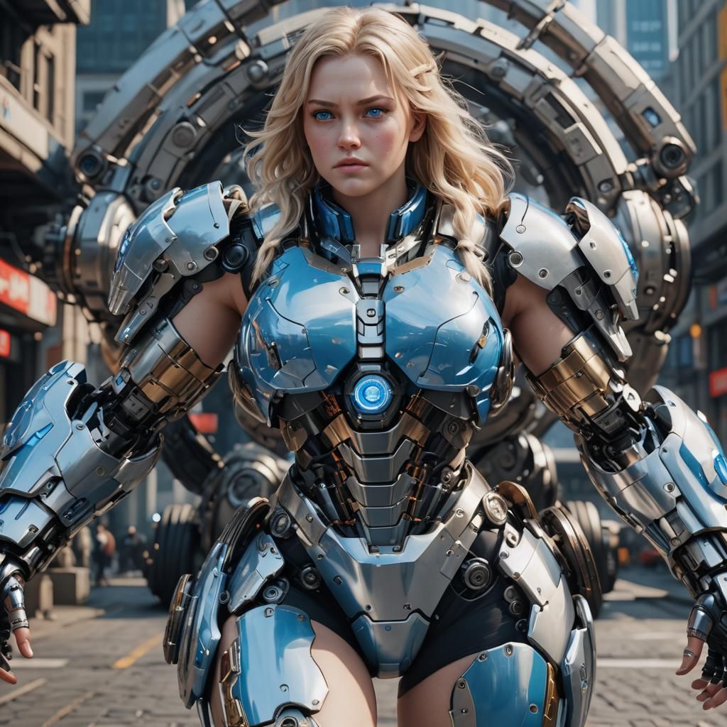 Sci-Fi Woman with Massive Physique in 8K