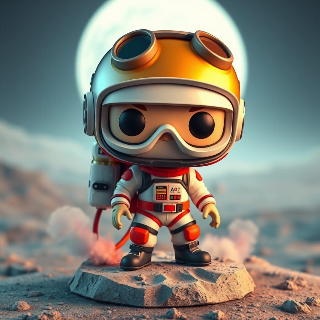 Funko Pop Astronaut in 3D Anime Style