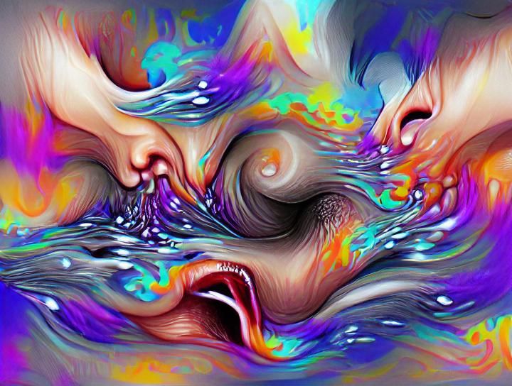 Psychedelic Abstract: An Emotional Fluid Art Climax