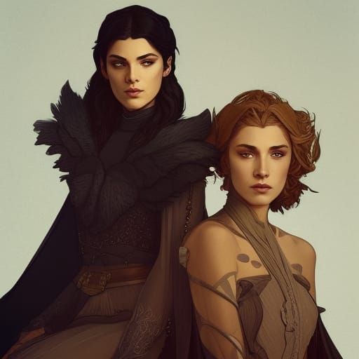 Throne Scene: Digital Art Portrait