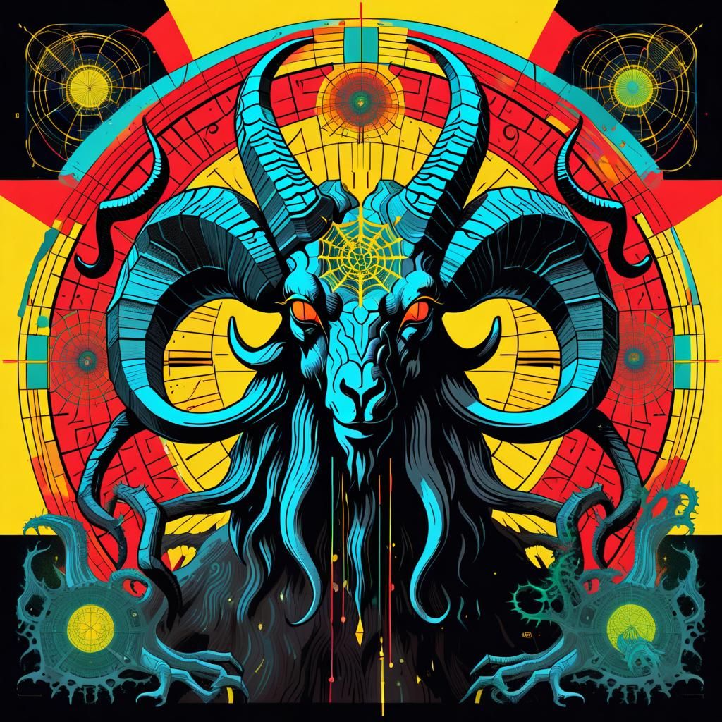 Shub-Niggurath: Pop Art Screen Print of Lovecraftian Deity