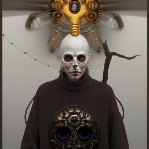 Surreal Skull: Extraterrestrial Technology in Hyperrealistic...