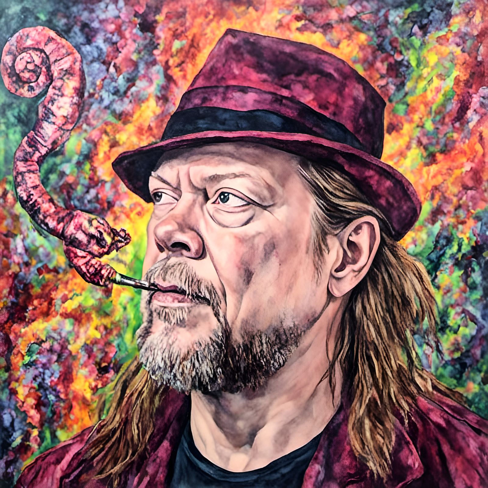 Man wearing a jazzy hat