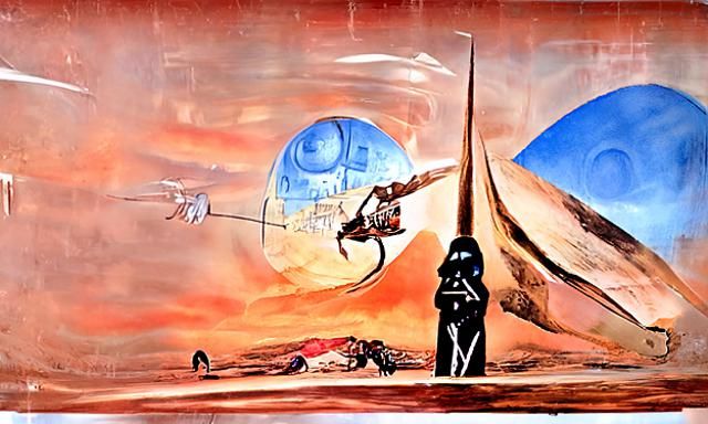 Star Wars Poster in Surrealist Style