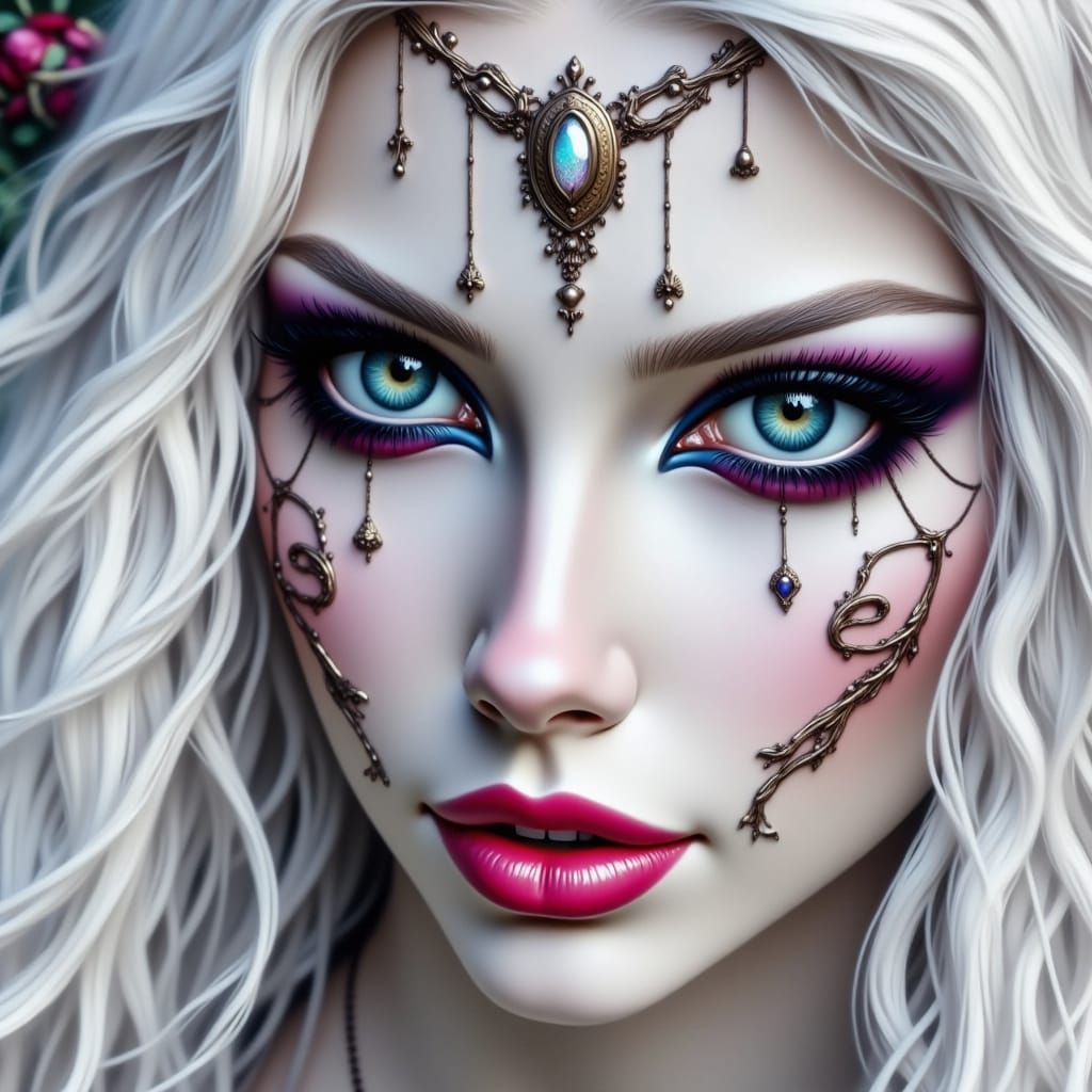 Elegant Woman in White Dress