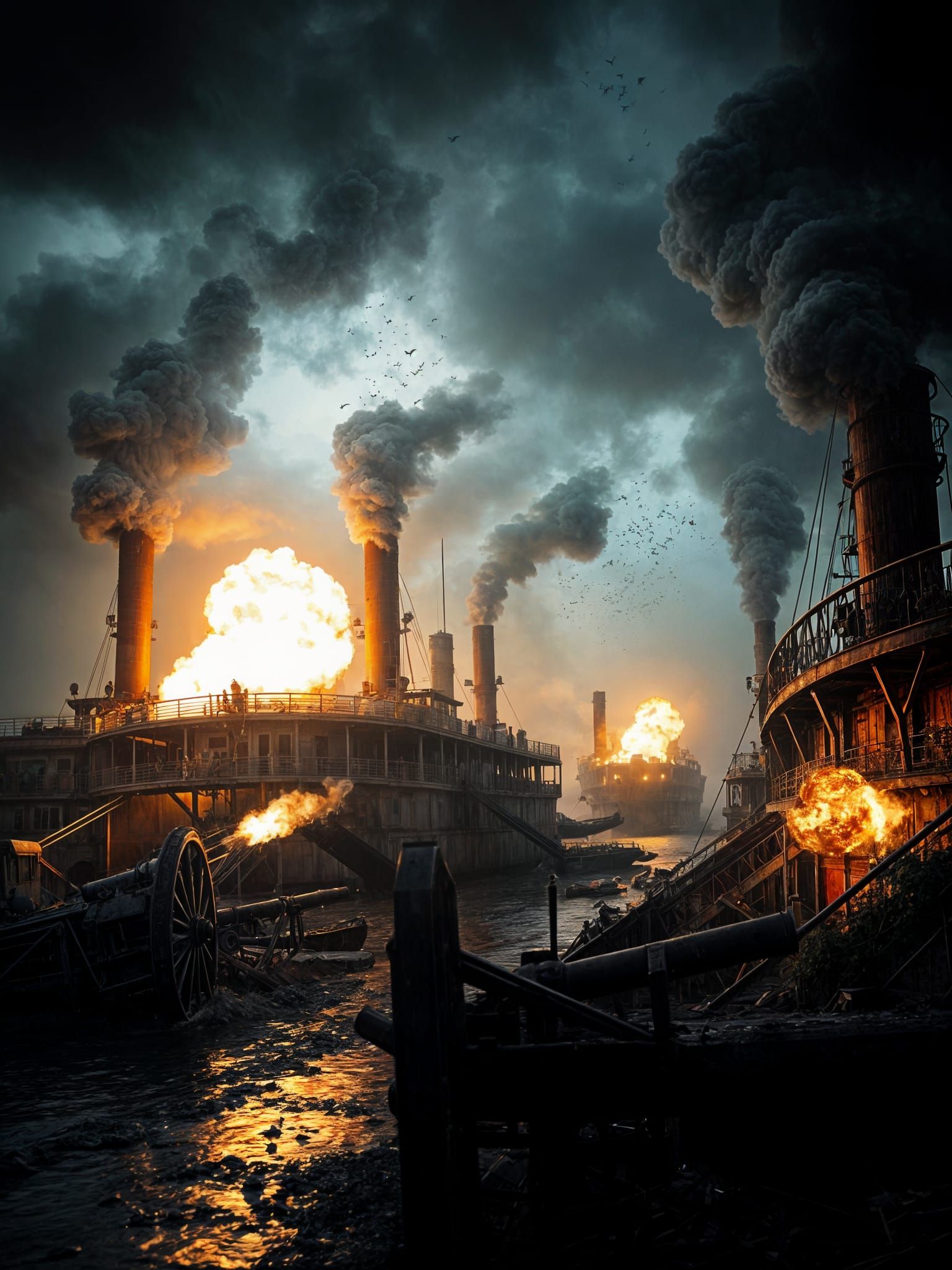Epic Steampunk Apocalypse: Abandoned Steamboats in a Creepy ...