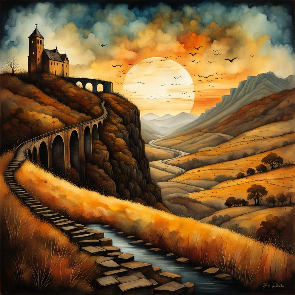 Idyllic mountain landscape in the Scottish highlands..