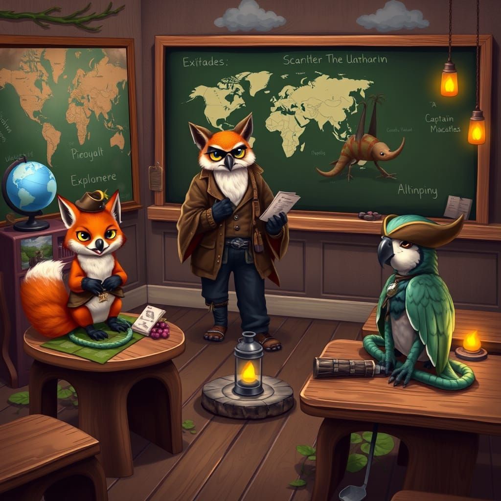 Enchanted Animal Kingdom Classroom in Whimsical Academic Sty...