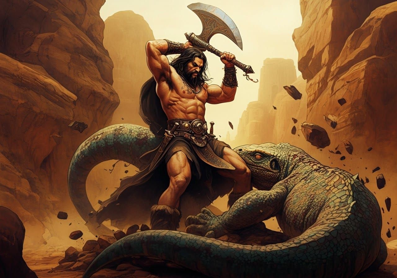 Jason Momoa as King Conan