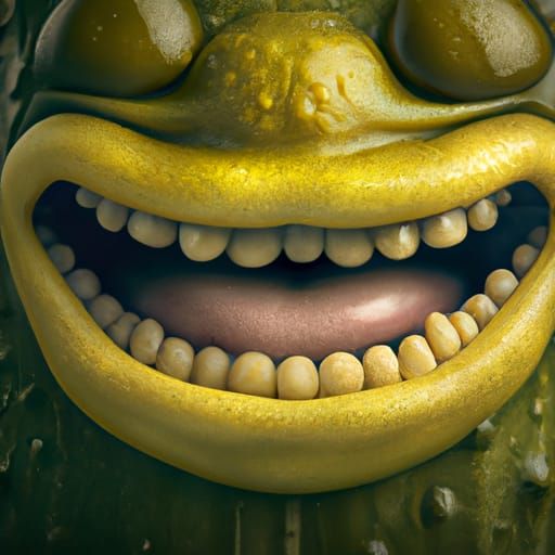 Laughing Pickle Face Digital Matte Painting