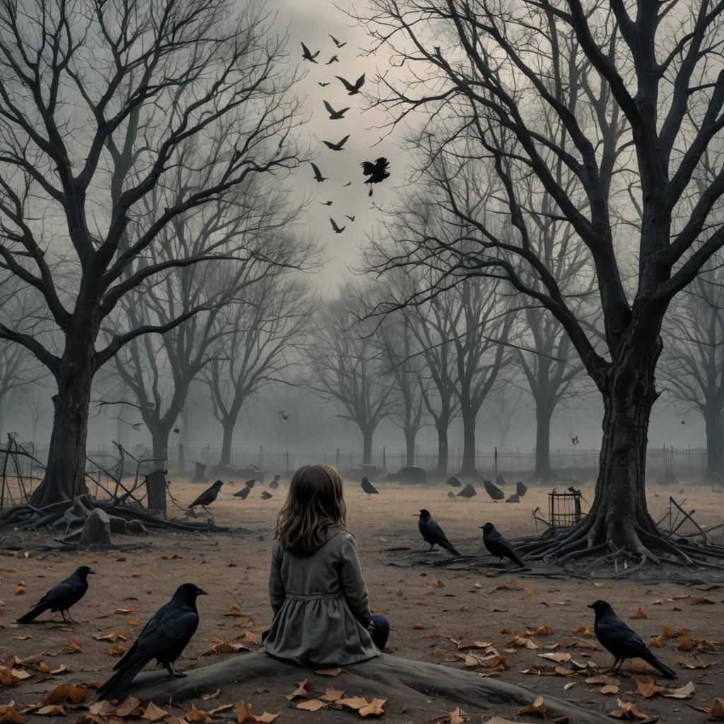 Eerie Spectre Appears Before Frightened Girl