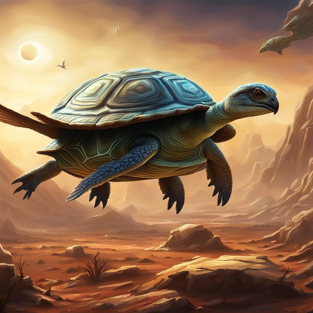 Exoplanet with Flying Dove Turtles: Xenobiology Concept