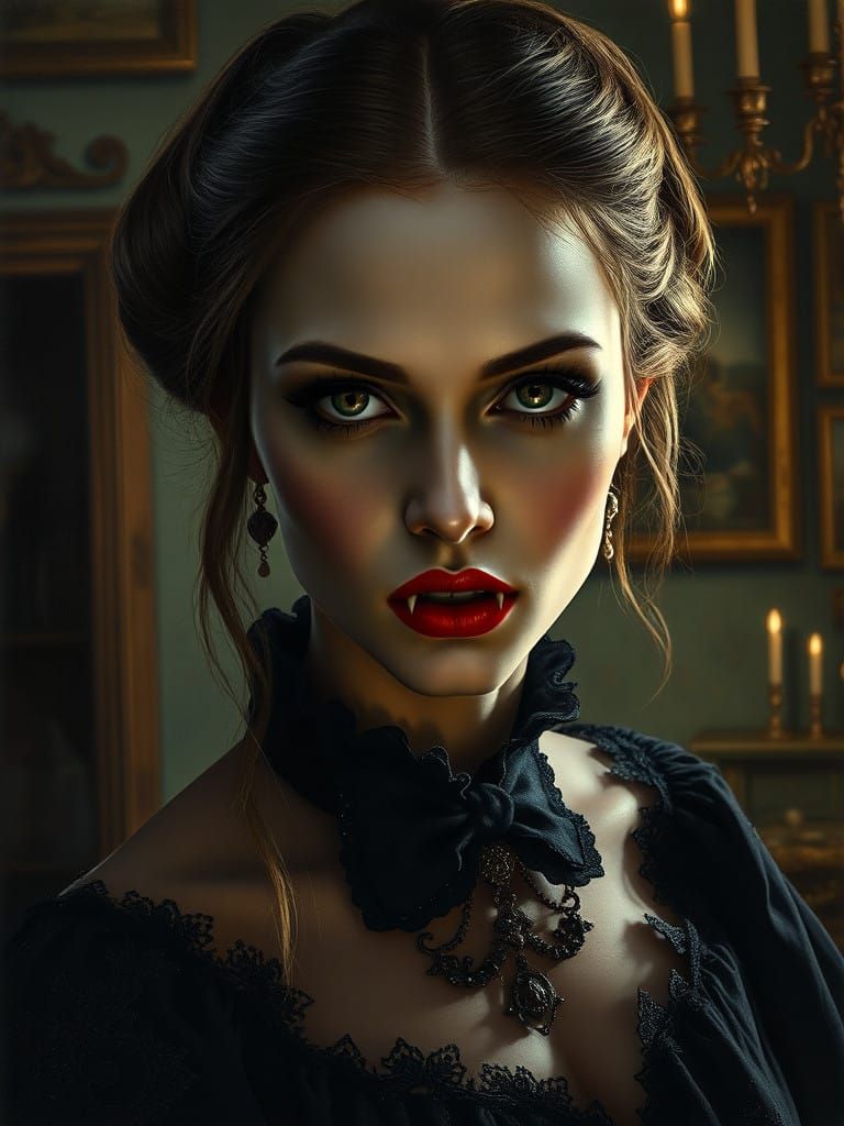 Victorian Vampire in Elegant Gothic Splendor