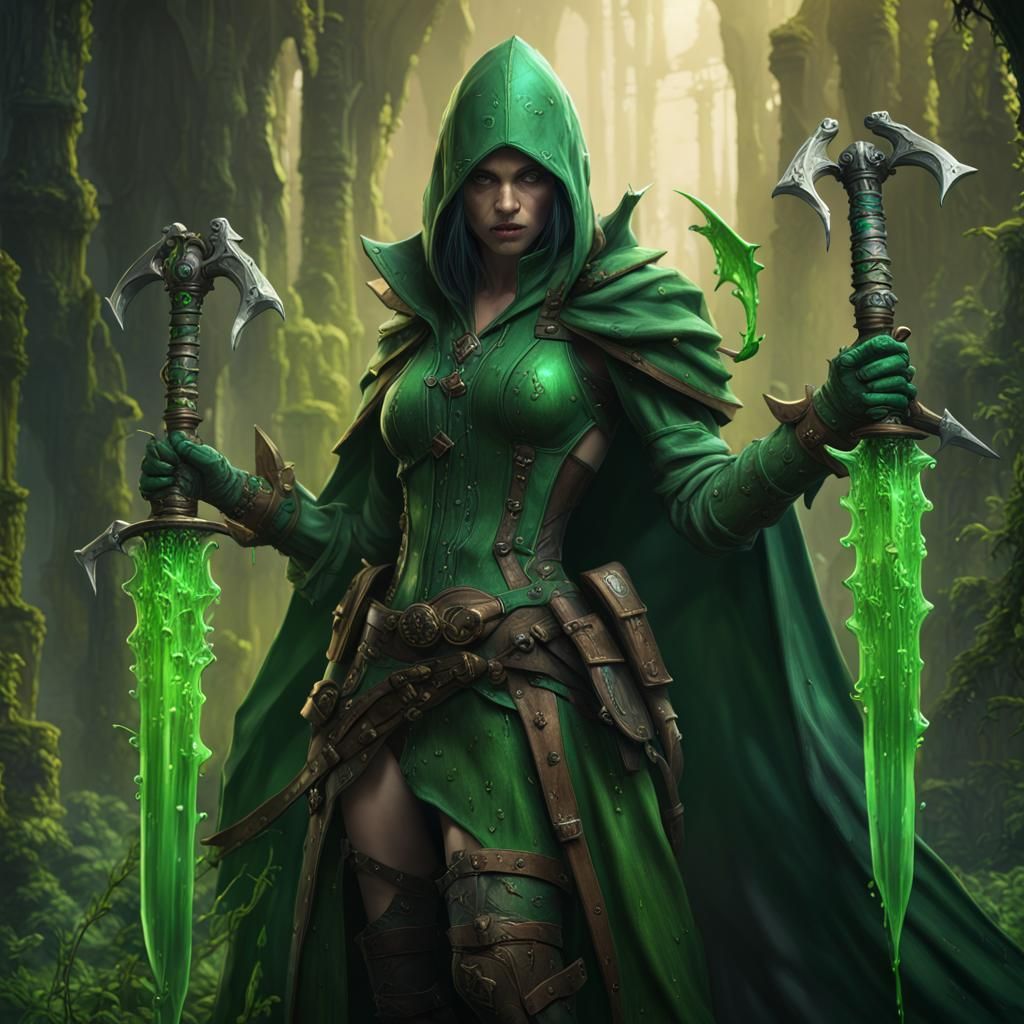 Rogue with Poison Daggers: Fantasy Concept Art