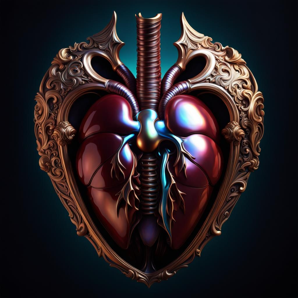 Holographic Baroque Human Liver in Unreal Engine