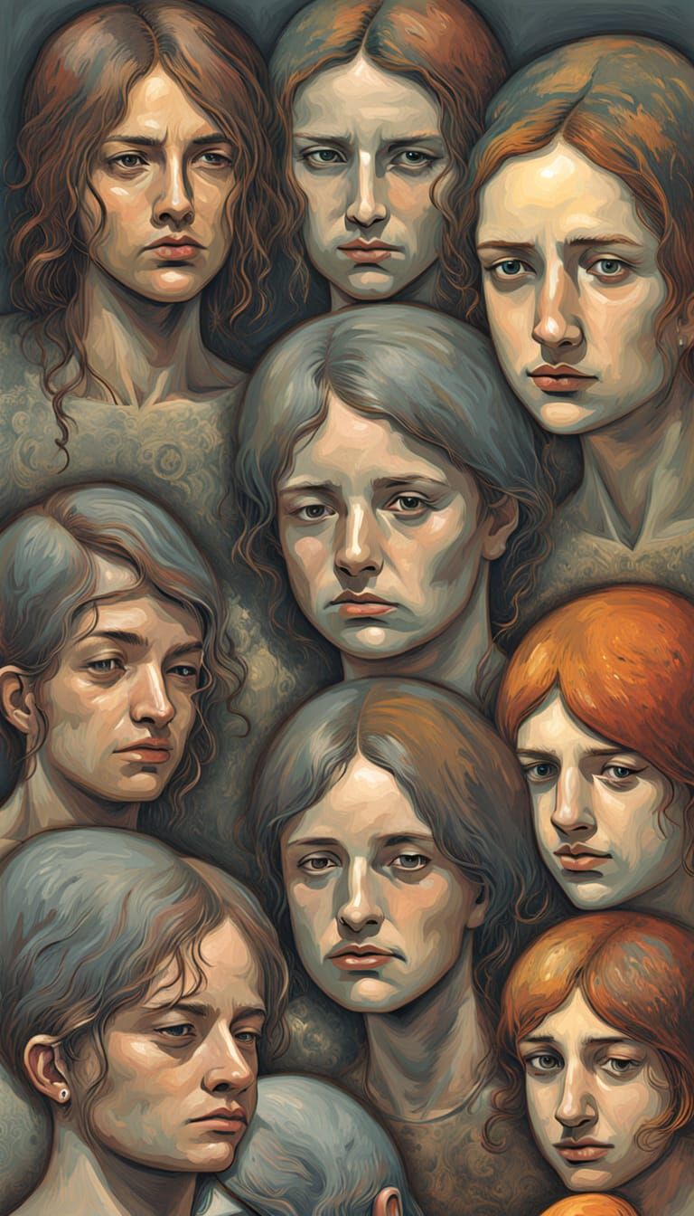 Sad AI Robot Expressing Emotional Distress