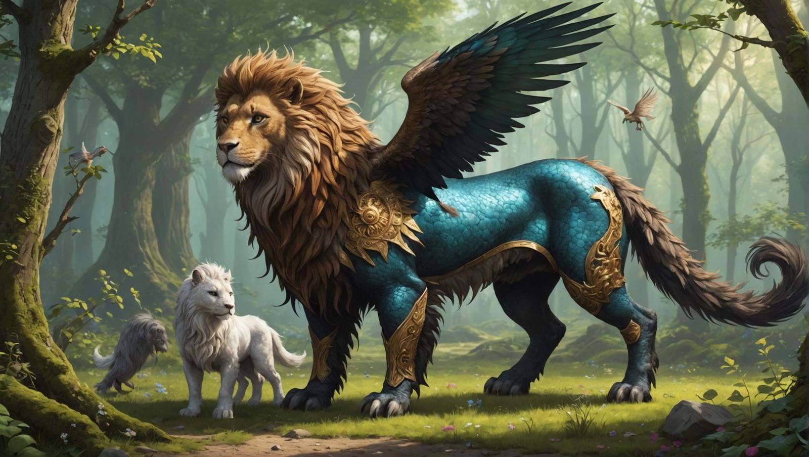 Mythical Beast Veterinarian Caring for Fantastic Creatures