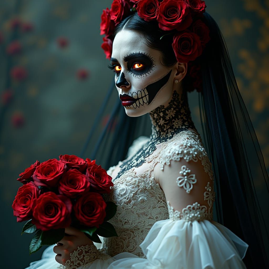 Vampire Bride in Alexander McQueen Gown