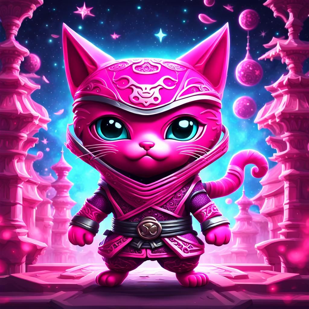 Pink Ninja Cat