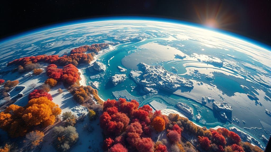 Earth from Space: Seasonal Landscapes in Hyperrealistic HDR