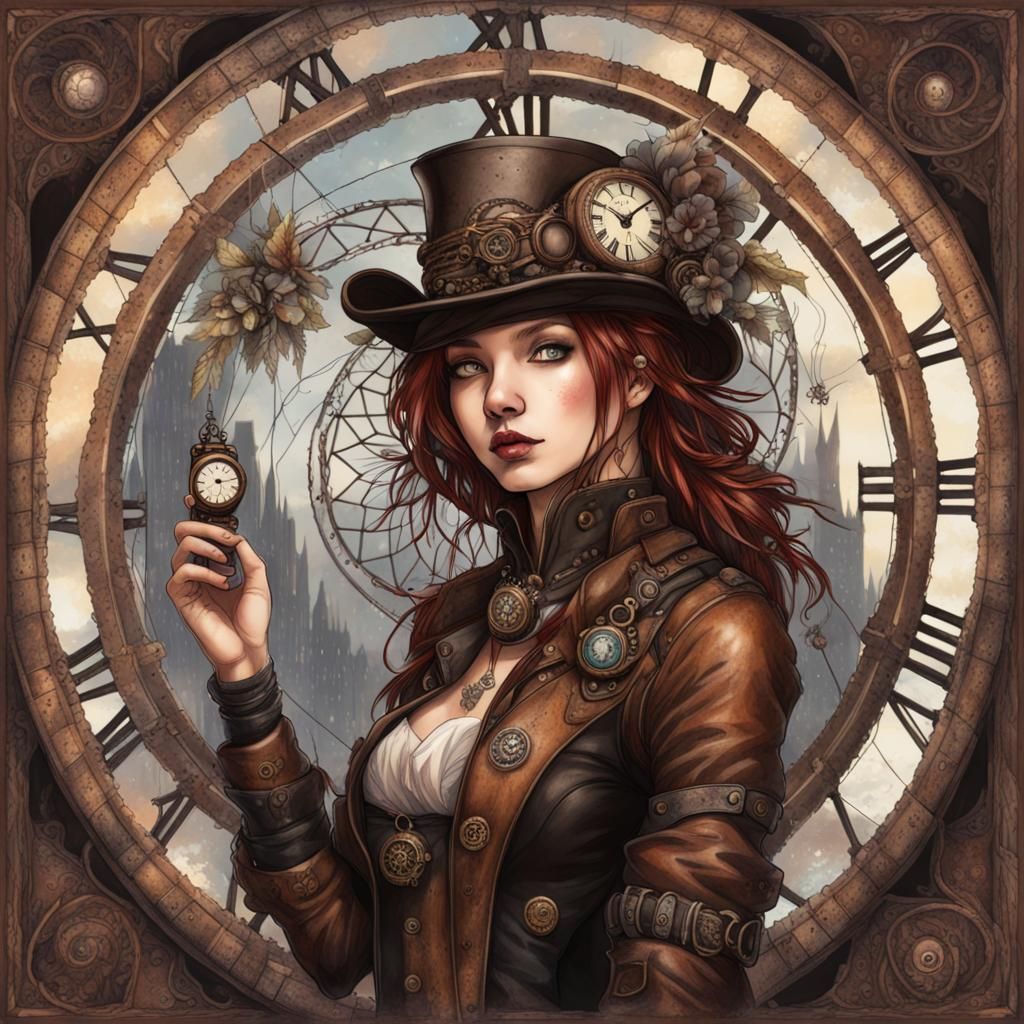 Steampunk Dreamcatcher in Fantasycore Splash Art